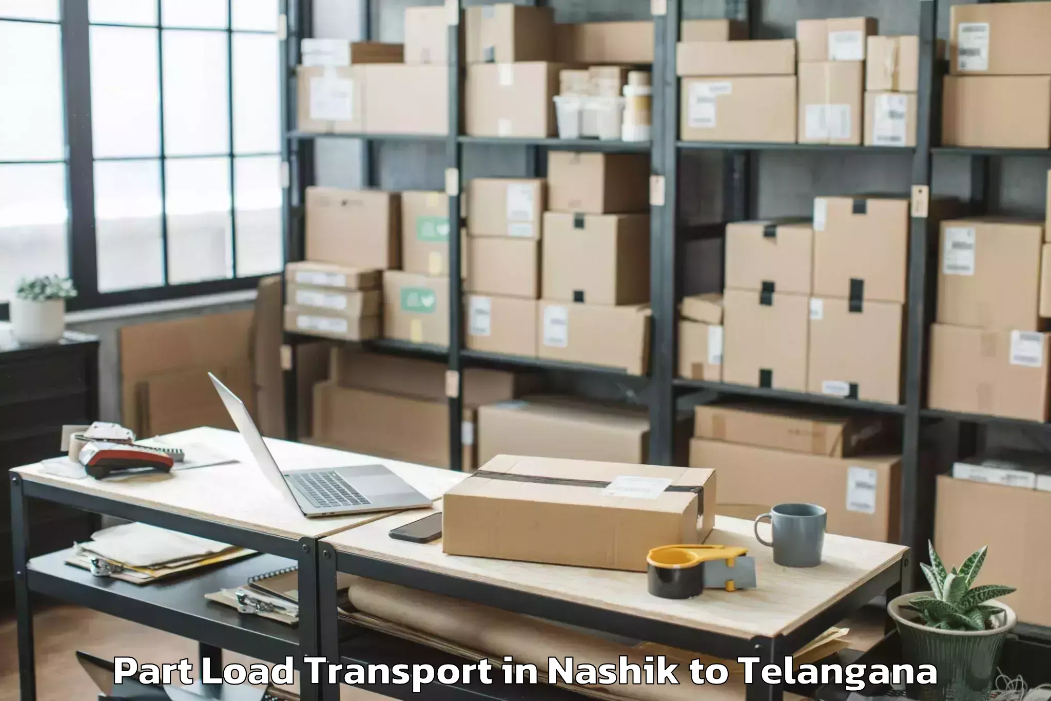 Book Nashik to Shivampet Part Load Transport Online